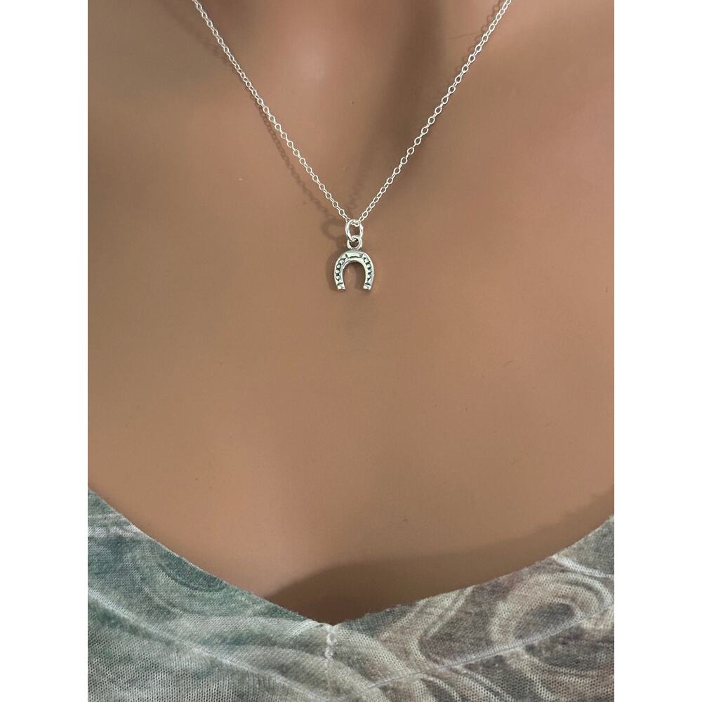 COPY - Sterling Silver Horseshoe Necklace, Tiny Sterling Silver Horseshoe Neckl…